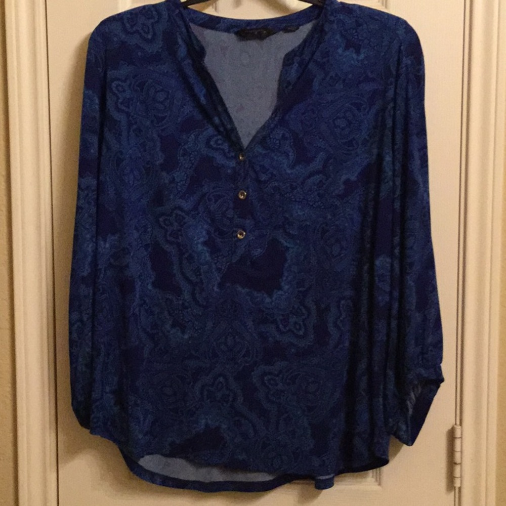 Blue Paisley Blouse